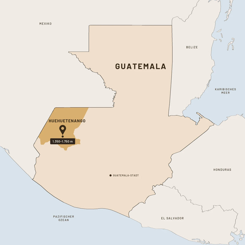 Herkunftskarte Guatemala