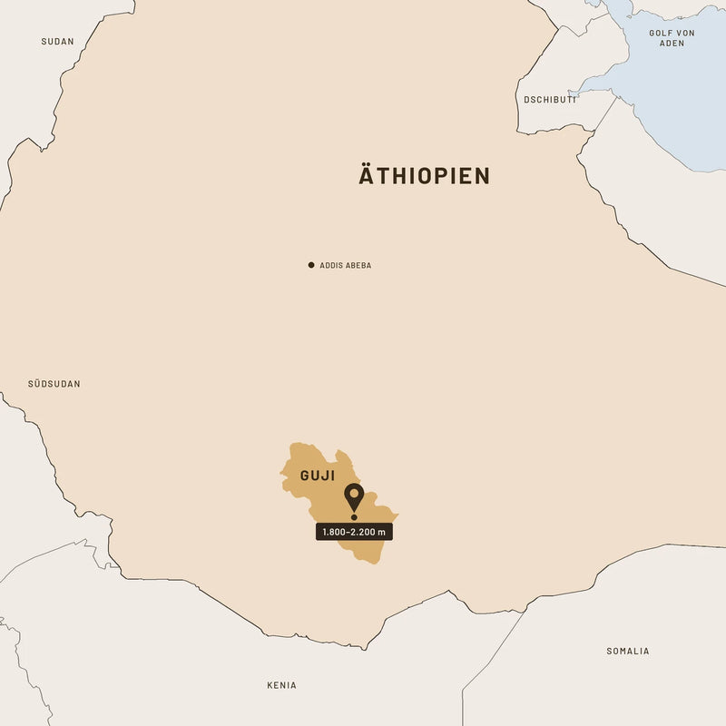 Herkunftskarte Äthiopien